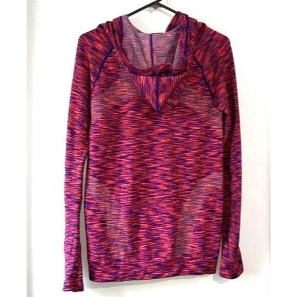 Soho Full-Zip Hooded Jacket Womens Size M Multicolor Stretch Knit - Picture 8 of 9